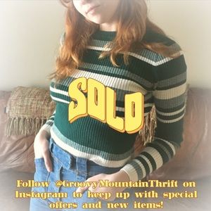 Green Striped Sweater